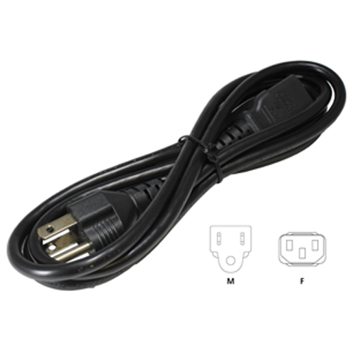 Hammond Power Cord 10A/125V NEMA 5-15P TO IEC C13 6ft