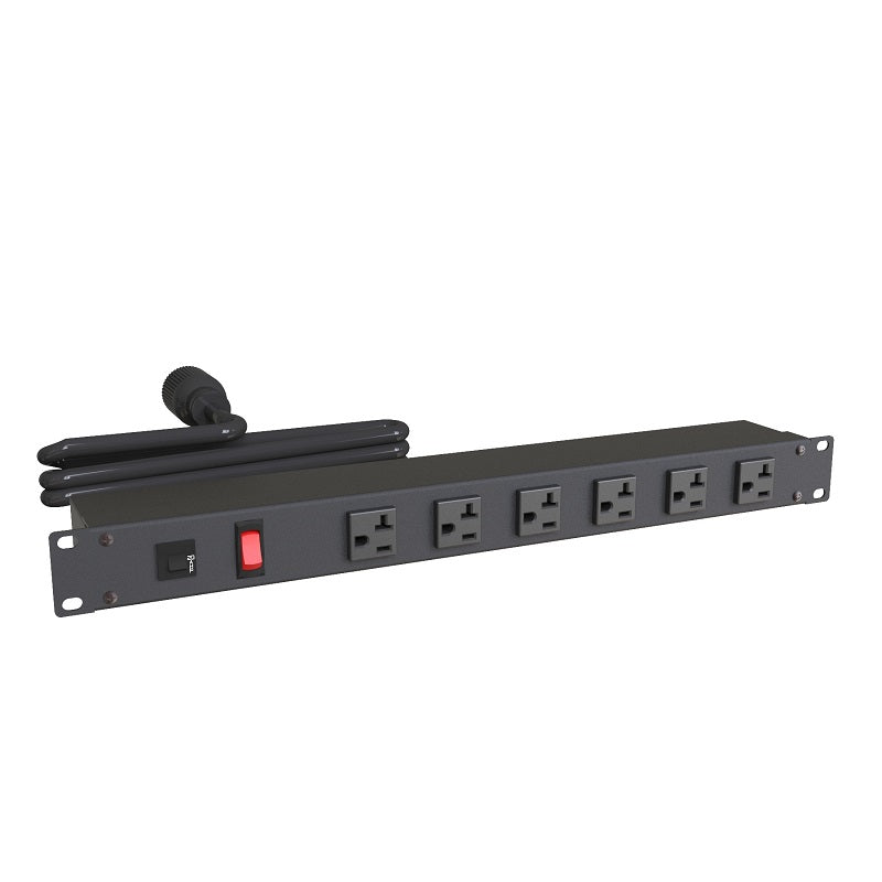 Hammond 1589-RF-RR PDU (1P) 20A/125V w/Switch OF(6) 5-20R (P)L5-20P 15 ft