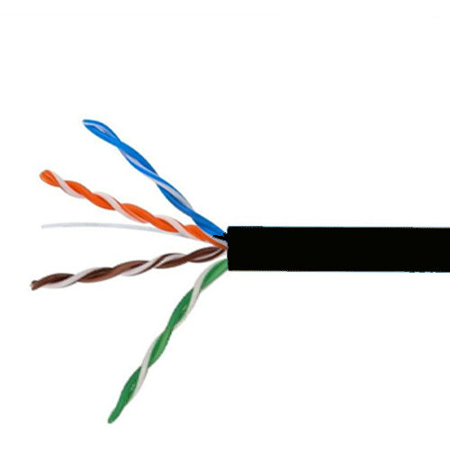 Cat5e, FT6/CMP, Plenum, 350MHz, 1000ft, Black