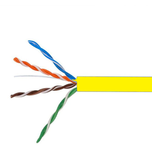 Cat5e, FT6/CMP, Plenum, 350MHz, 1000ft, Yellow
