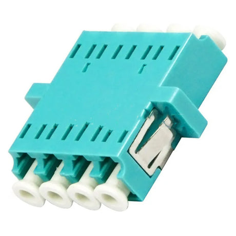 LC-LC 10G OM3 Multimode Quad Plastic Fiber Optic Adapter 