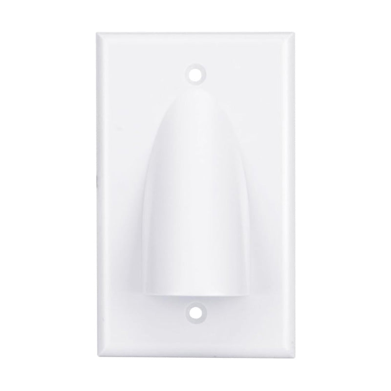 Wall Plate, Single Scoop, White