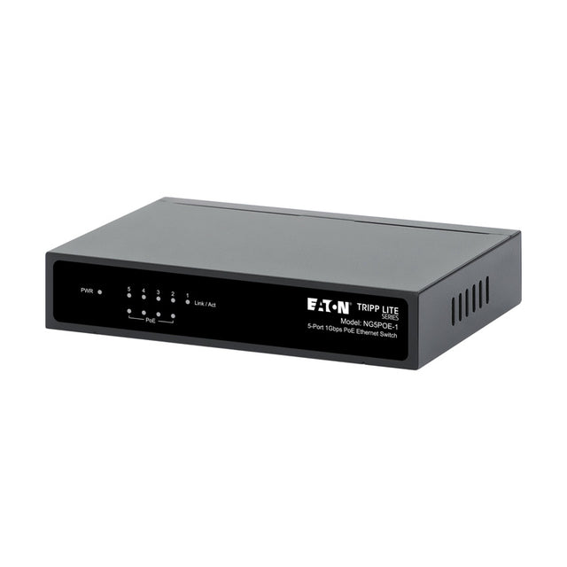 Tripp Lite series 5-Port 10/100/1000 Mbps PoE-Powered Desktop Gigabit Ethernet Unmanaged Switch 