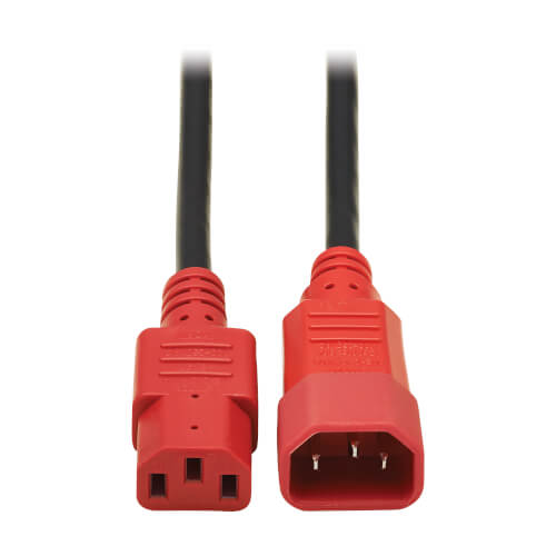 Tripp Lite Power Cord PDU C13 to C14 - 10A/250V 18AWG  4ft Red