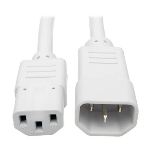 Tripp Lite Power Cord PDU H/Duty  C13 to C14 - 15A/250V 14AWG  2ft White