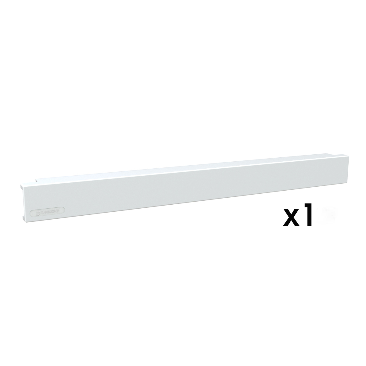 Hammond PBPP Series Plastic Rack Panel - Snap in 1U White  1PK