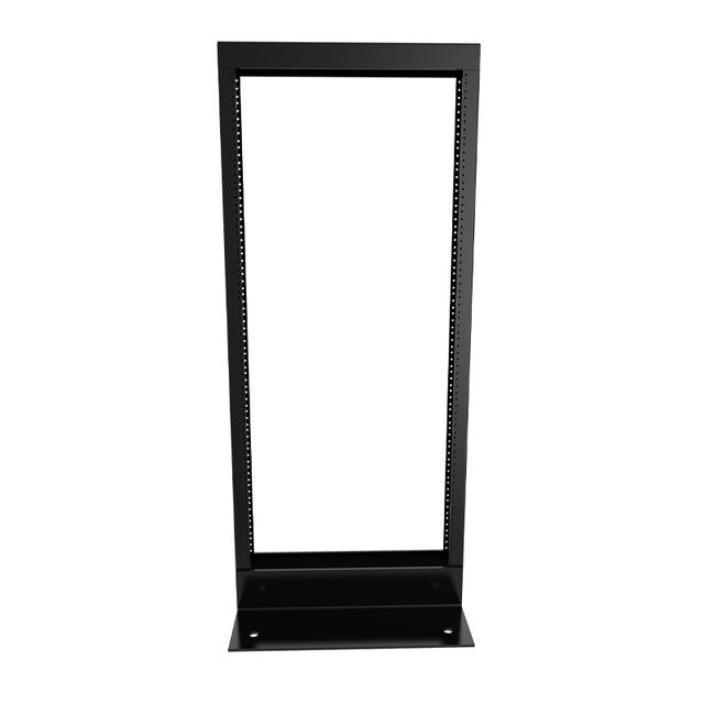 Rack Basics 2-Post Open Frame Rack with 10-32 Threaded Rails RB-2P Series UL2416 rated for up to 1,000 lbs (453 kg).