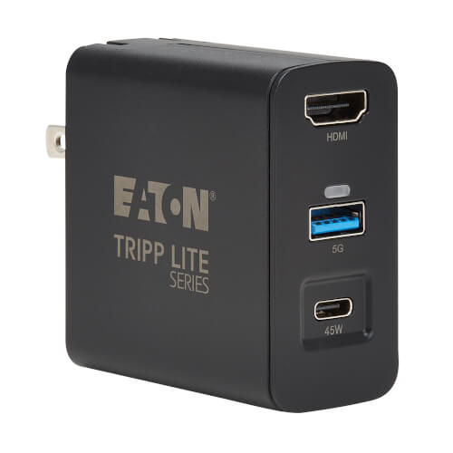 Tripp Lite USB-C Travel-Sized Dock & Charger 4K HDMI USB3.2 Gen 1 45W PD
