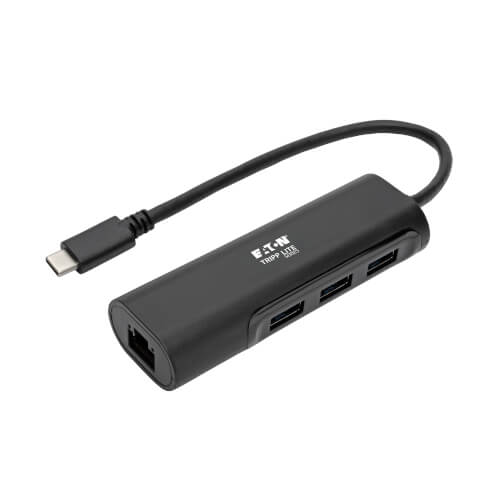 Tripp Lite series 3-Port USB 3.x (5Gbps) Hub with LAN Port