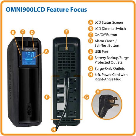 OMNI900LCD Tripp Lite UPS OmniSmart LCD 