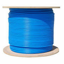 CAT6A, FT6/Plenum Shielded 23AWG SOL 10Gig  Blue 1000&#39; Reel