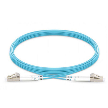 Fiber Cable LC/LC 50u OM4 aqua 10gig - LSZH, 15ft - multimode duplex