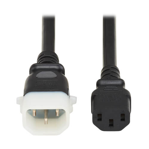 Tripp Lite PDU Power Cord C13 to P-Lock C14 -15A, 250V, 14AWG 4ft Black, 6pk