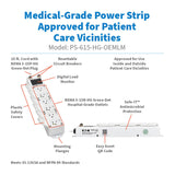 Tripp Lite Safe-IT Medical-Grade Power Strip 6 Outlets  15ft Cord