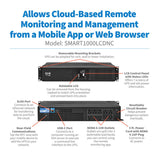Tripp Lite Cloud-Connected UPS Line-Interactive 1000VA 500W 120V Rack 2U