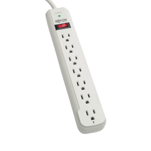 Tripp Lite Protect It!  7-Outlet 1080Joules 6ft Cord Diagnostic LED Light Gray