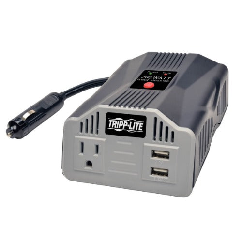 Tripp Lite Power Inverter Ultra-Compact Car Inverter 200W with 1AC/2USB