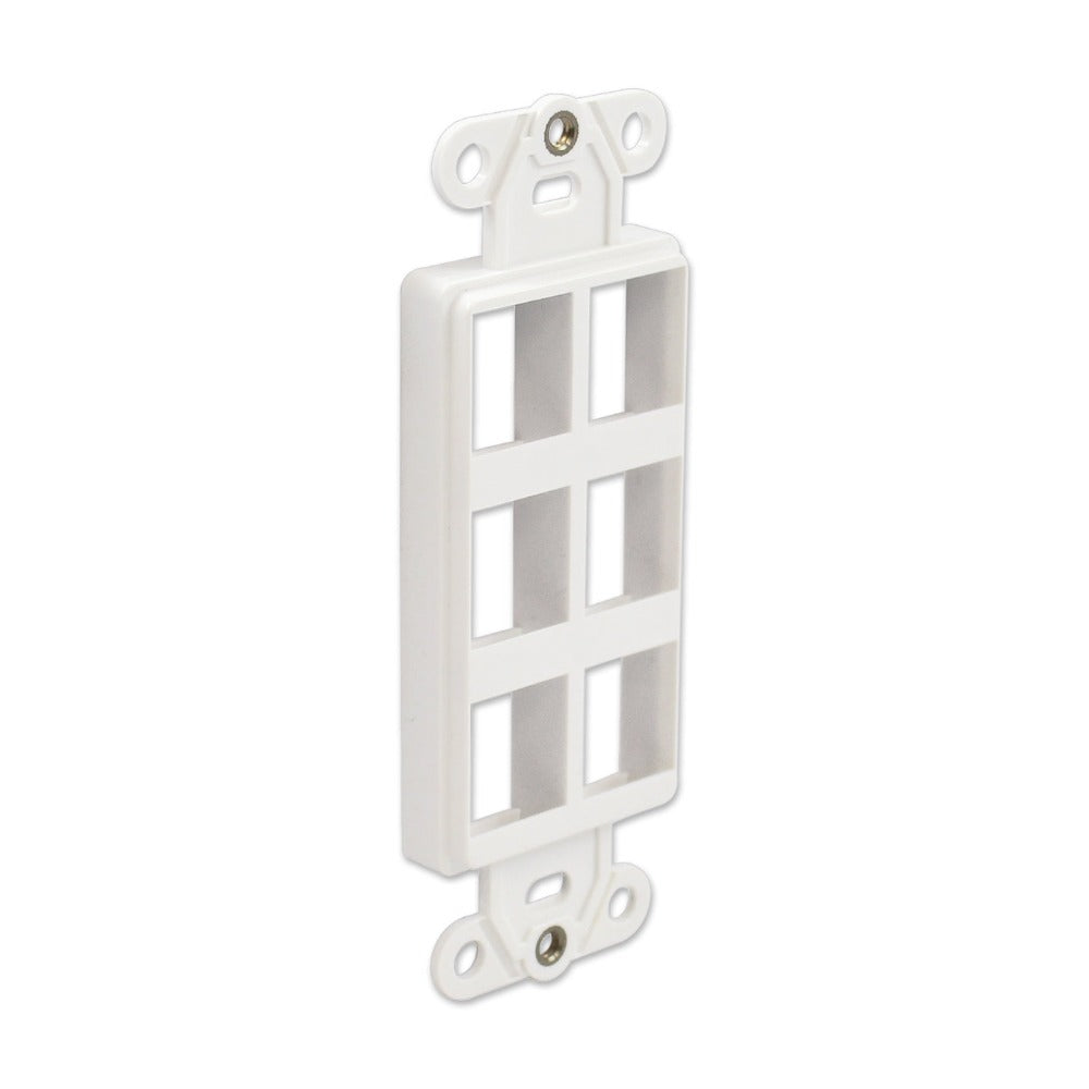 Wavenet Decora Insert, 6-Port, White