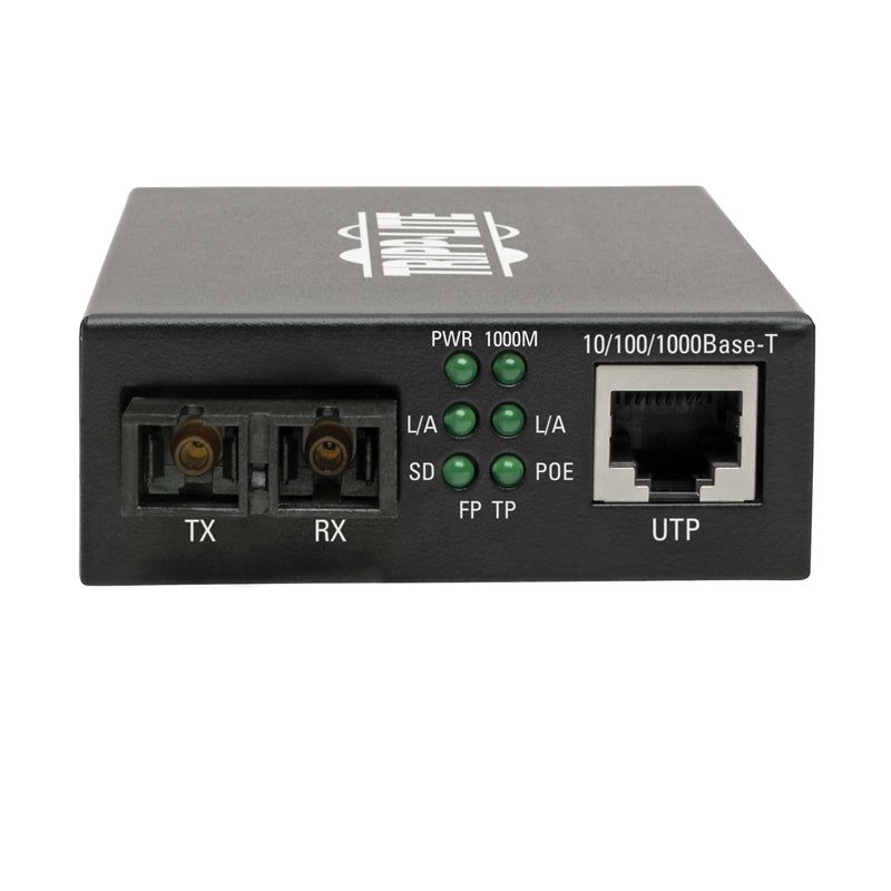 Tripp Lite Media Converter Single Mode Gigabit SC, 1310nm, 20km POE+