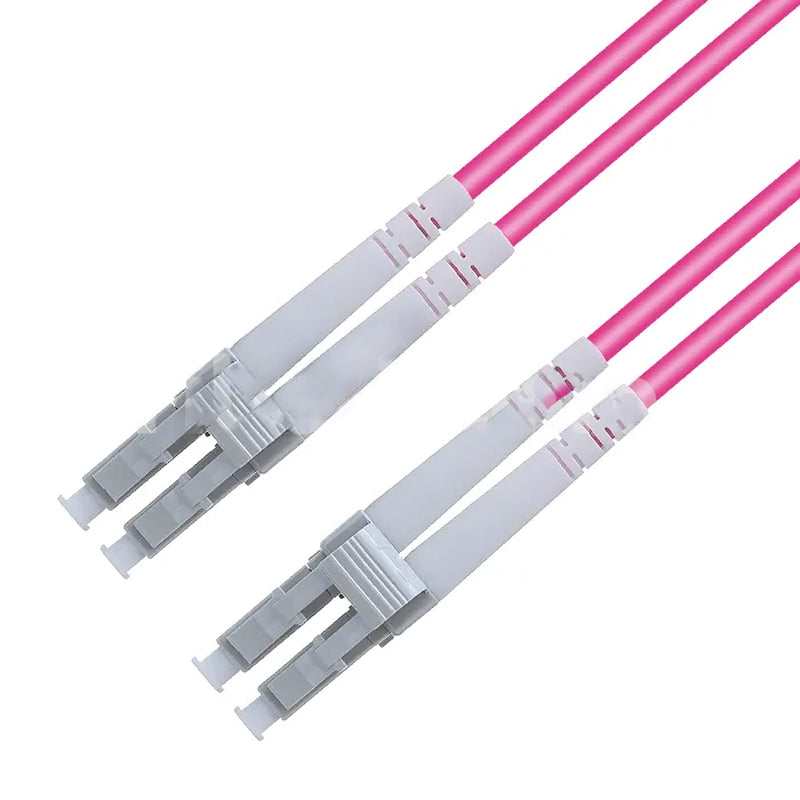 Primewired Fiber Patch Cord Multimode Duplex LC/LC  OM4 LSZH 3.0mm 15ft Magenta