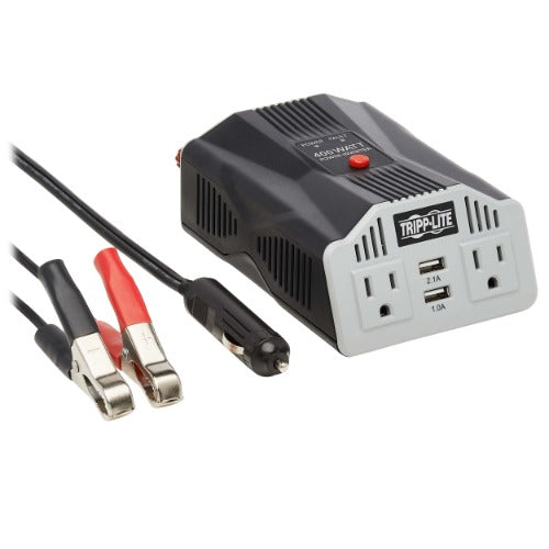 Tripp Lite Power Inverter Ultra-Compact Car Inverter 400W with 2 AC/2USB