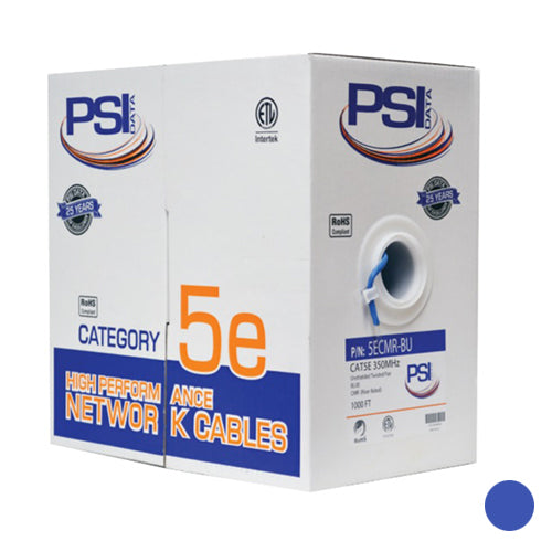 Cat5e, FT4/CMR, Riser, 350MHz, 1000ft, Blue